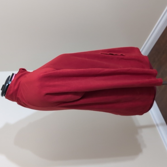 Carole Hockman| Red Full Zippered Long Sleeve Fleece Sweater With Pockets - Picture 3 of 13